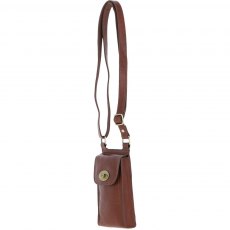 Ashwood Michigan Leather Crossbody Smart Phone Bag - Cognac