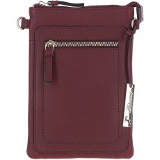 Ashwood Leather Crossbody Smart Phone Bag - Wine