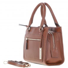 Ashwood Three Section Leather Tote Shoulder Bag - Tan