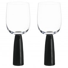 Anton Studio Designs Oslo Wine Glasses Black Set of 2