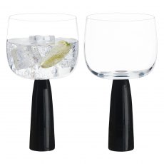 Anton Studio Designs Oslo Gin Glasses Black Set of 2