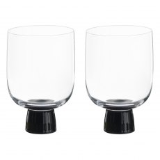 Anton Studio Designs Oslo DOF Tumblers Black Set of 2