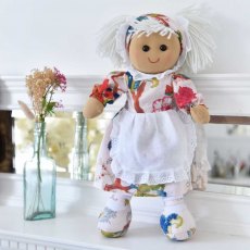 Powell Craft Rag Doll with Pink Exotic Flower Dress