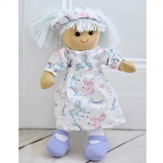 Powell Craft Rag Doll with Unicorn Dress