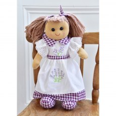 Powell Craft Rag Doll with Lavender Embroidered Dress