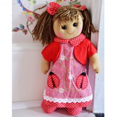 Powell Craft Rag Doll with Ladybird Dress