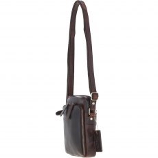Ashwood Leather Crossbody Smartphone Bag Brown