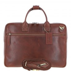 Ashwood Leather Laptop Briefcase Bag Chestnut