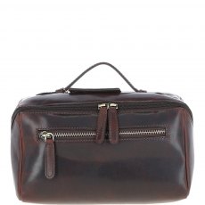 Ashwood Leather Washbag Brown K-49