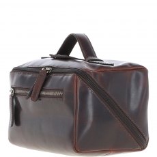 Ashwood Leather Washbag Brown K-49