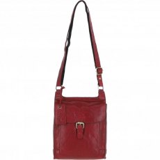 Ashwood Vintage Small Leather Travel Shoulder Bag Red