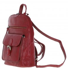 Ashwood Leather Small Vintage Leather Backpack - Red
