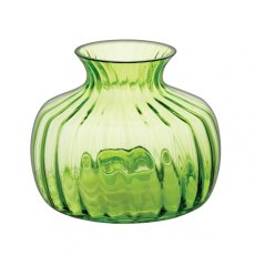 Dartington Crystal Cushion Lime Green Medium Vase