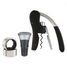 D&T S/3 Lever Corkscrew Collar & Stopper Set