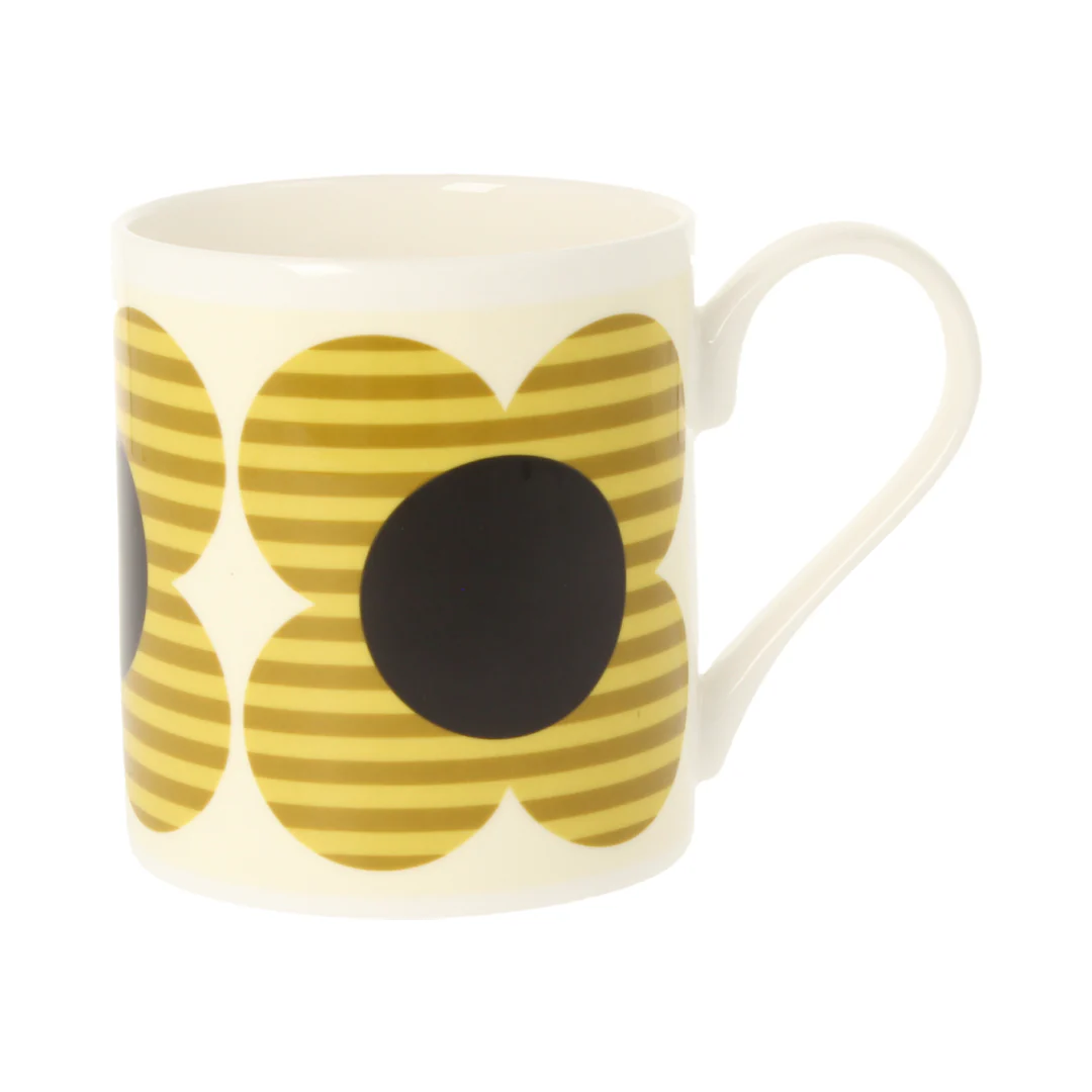 Orla Kiely Striped Flower Yellow Mug 300ml