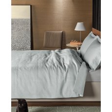 Design Port Linen Leaf Duck Egg Duvet Cover Set