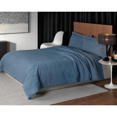 Design Port Linen Leaf Denim Duvet Cover Set