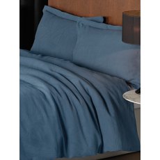 Design Port Linen Leaf Denim Duvet Cover Set