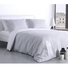 Design Port Stripe Silver Duvet Cover Set