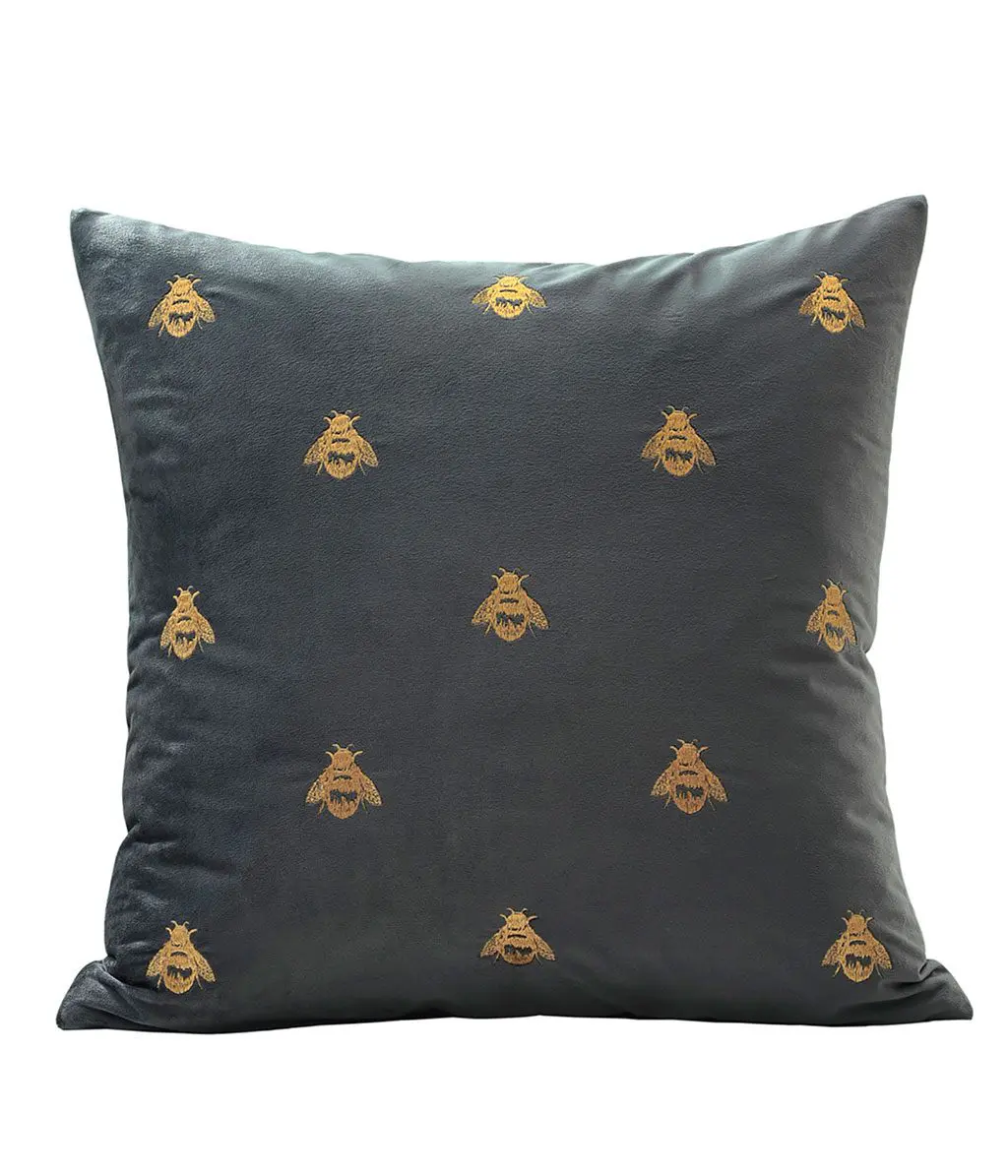 M.M Linen Buzz Charcoal Cushion
