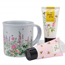 Busy Bees Ceramic Mug & Hand Cream Set