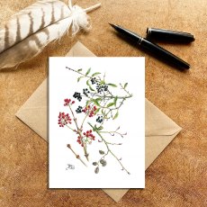 Wildlife by Mouse Bird Cherry Guelder Rose & Alder Card