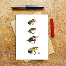 Wildlife by Mouse Salmon Flies 3 Card
