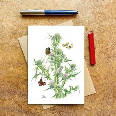 Wildlife by Mouse Scottish Thistle & Butterflies Card