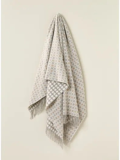 Portmeirion Belvedere Merino Wool Throw - Natural
