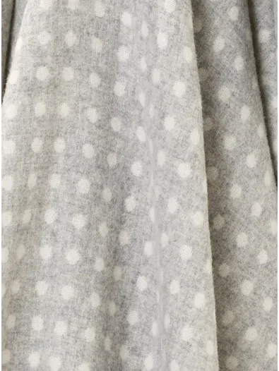 Portmeirion Spot Merino Wool Throw - Grey