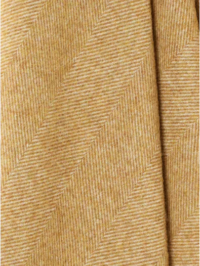 Portmeirion Herringbone Shetland Wool Throw - Gold