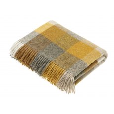 Portmeirion Trinity Shetland Wool Throw - Mustard