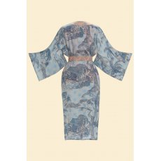 Powder Tropical Toile Kimono Gown - Denim & Petal Powder Tropical Toile Kimono Gown - Denim & Petal