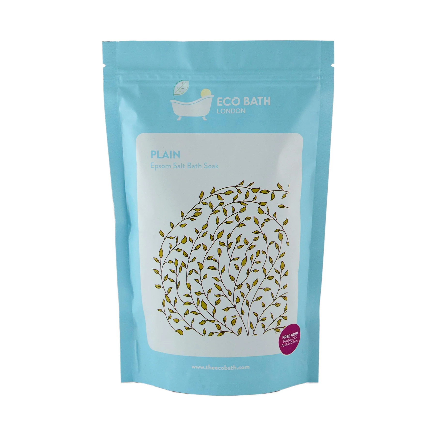 Eco Bath Plain Epsom Salt Bath Soak Pouch 1000g