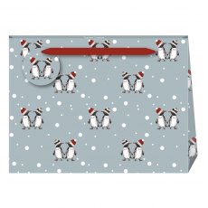 Toasted Crumpet Penguins French Blue Shopper