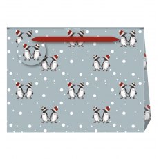 Toasted Crumpet Penguins French Blue Shopper