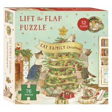 Cat Family Christmas - Lift The Flap Jigsaw Puzzle
