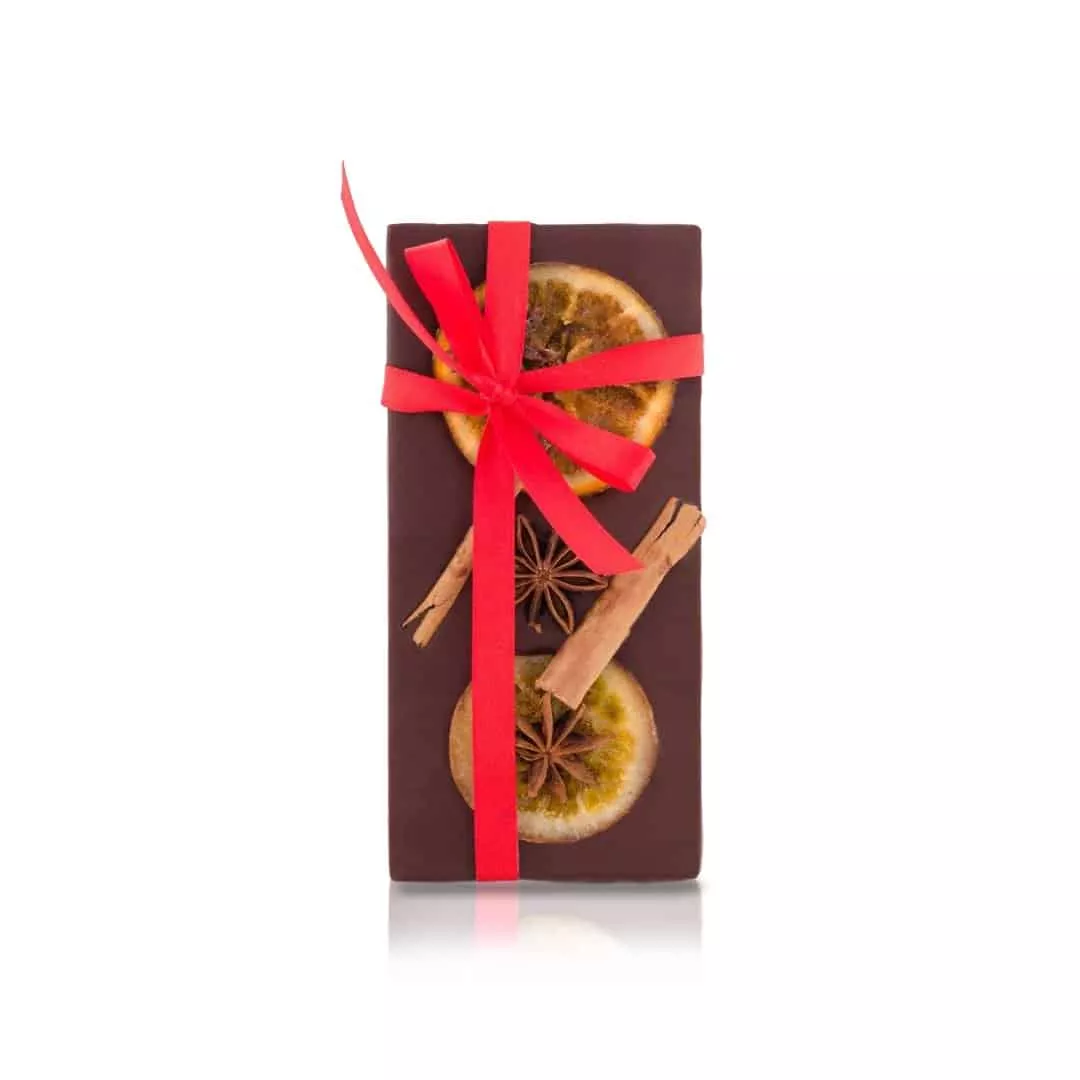 Boella & Sorrisi Dark Chocolate Bar with Candied Orange, Cinnamon & Star Anise 130g