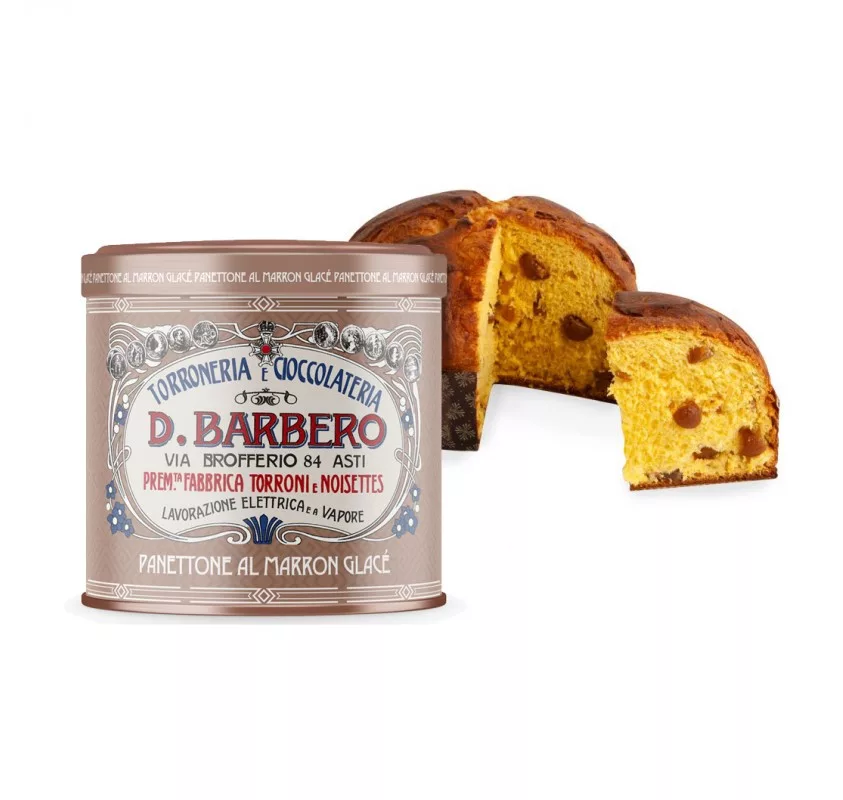 Davide Barbero Panettone - Candied Chestnuts In Tin Box 750g