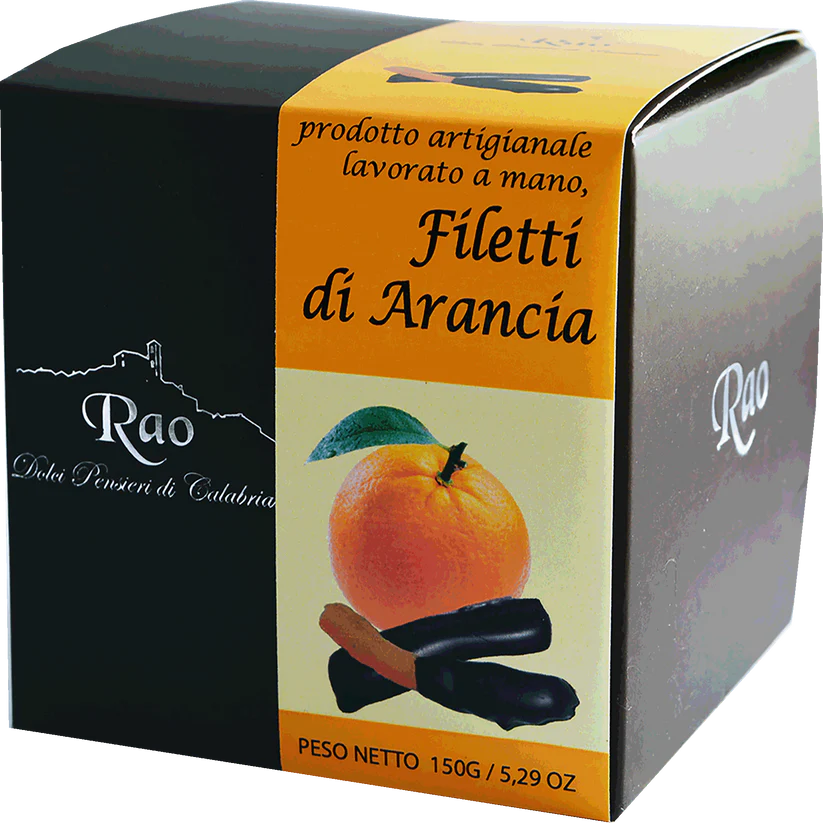 Dolci Pensieri di Calabria Orangettes In Dark Chocolate 150g