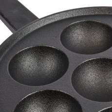 KitchenCraft Æbleskiver Cast Iron Danish Pancake Pan