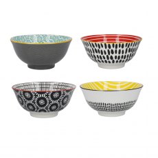 KitchenCraft Bowls Set of 4 - Monochrome