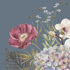 IHR Belles Fleurs Blue Napkins