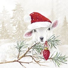 IHR Napkins Christmas Sheep Cream