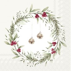 IHR Napkins Christmas Bells Cream