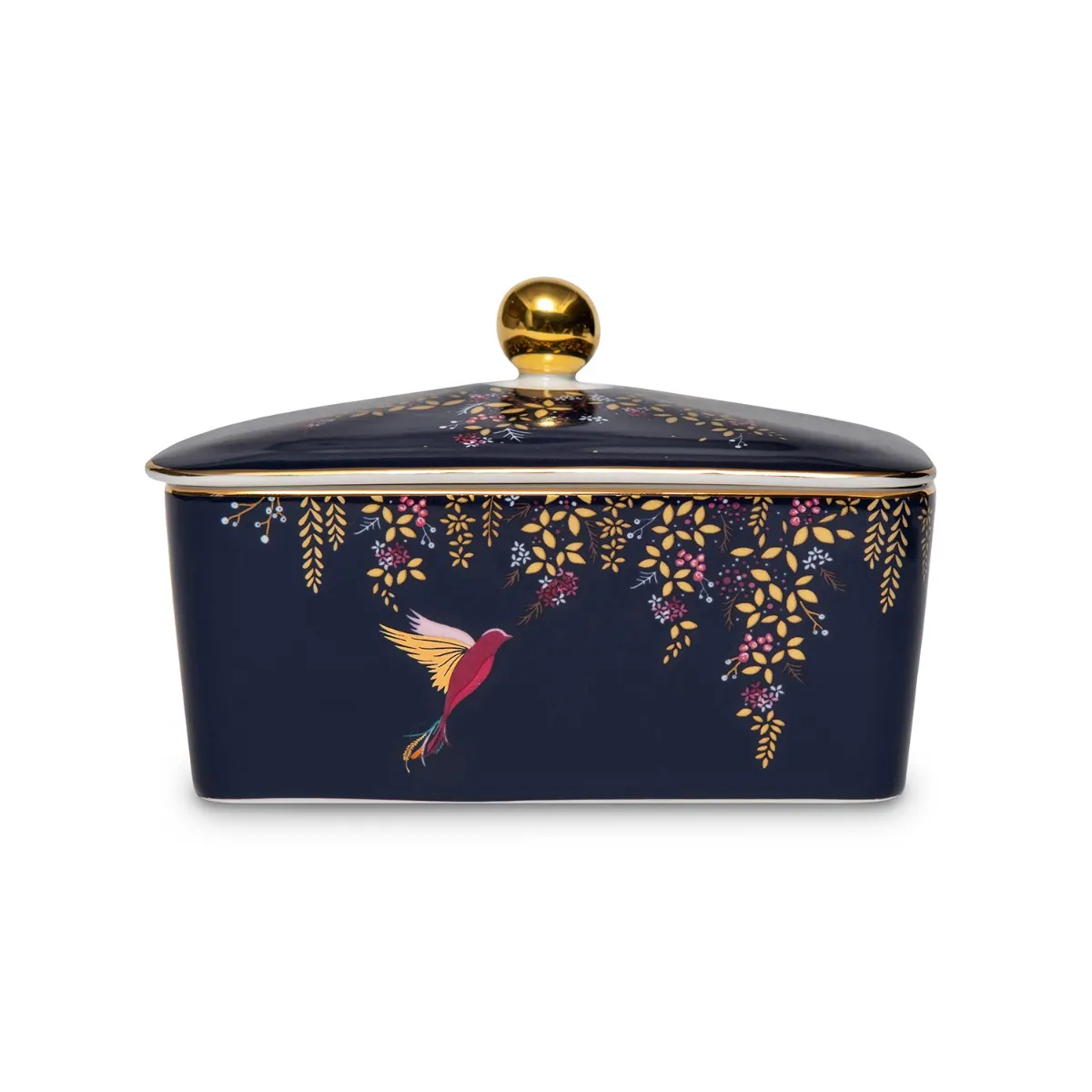 Sara Miller Chelsea Covered Butter Dish - Navy