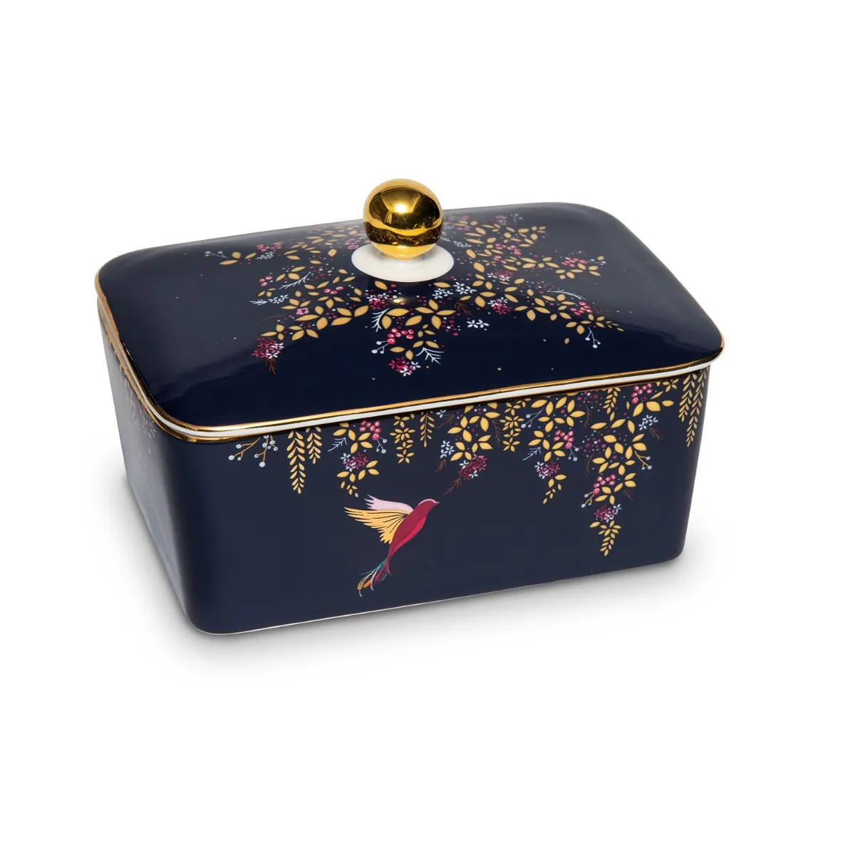 Sara Miller Chelsea Covered Butter Dish - Navy