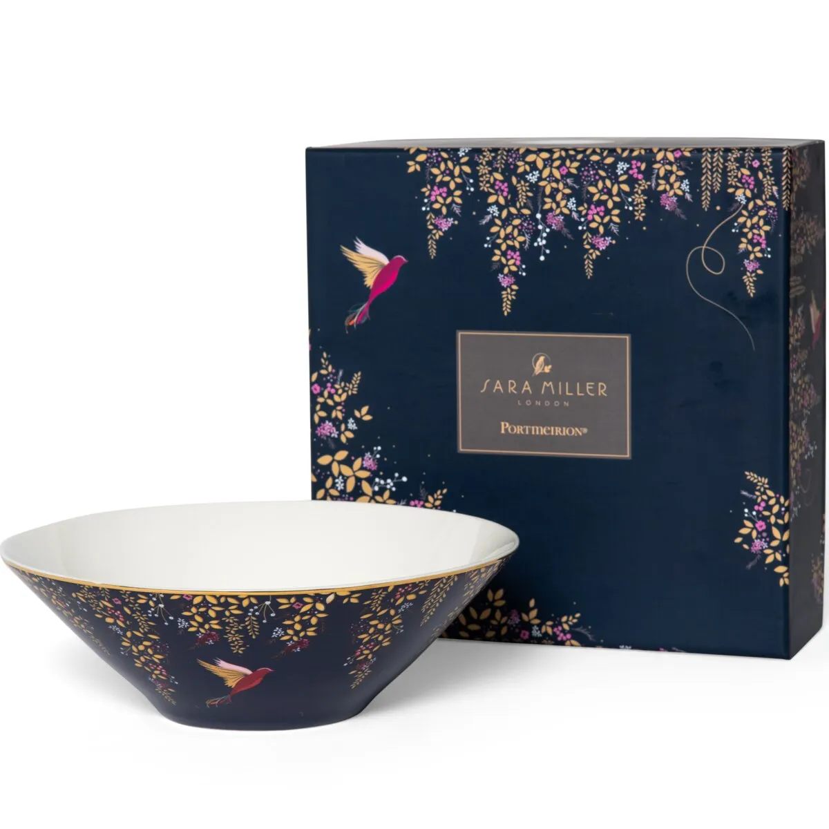 Sara Miller Chelsea Medium Salad Bowl - Navy
