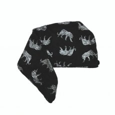 Danielle Creations Black Leopard Turban Hair Towel