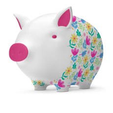 Tilly Pig Flower Power Piggy Bank